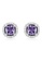 SO SEOUL purple and silver Athena Purplish Halo Cushion Cut Diamond Simulant Stud Earrings 11D44ACDEFF470GS_1