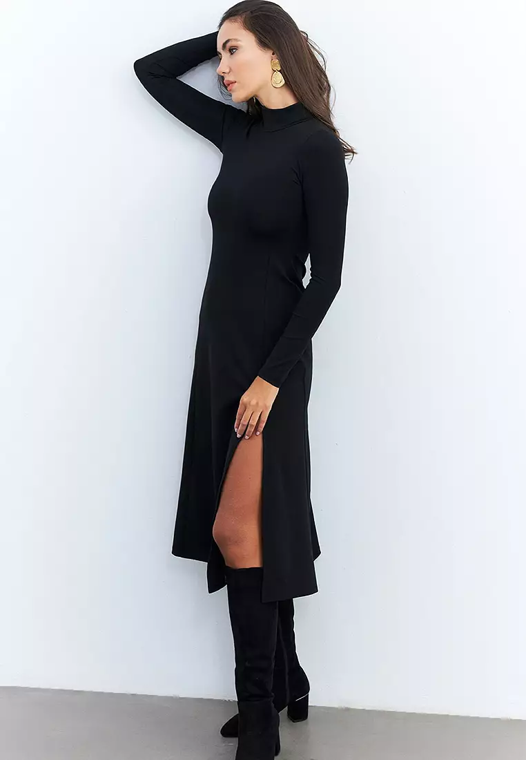 Slit Midi Dress