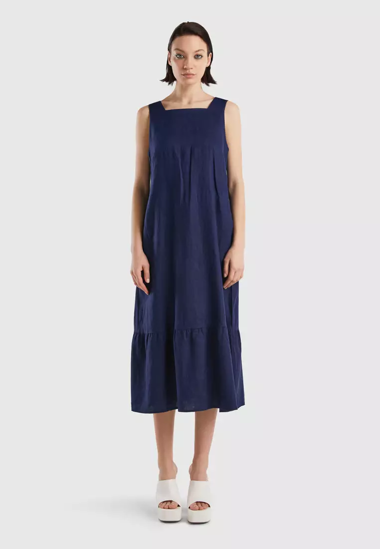 Benetton sales linen dress