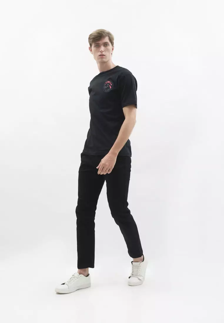 Kaos hitam t shirt polos houseofcuff motif Surfing READY HINGGA 4XL