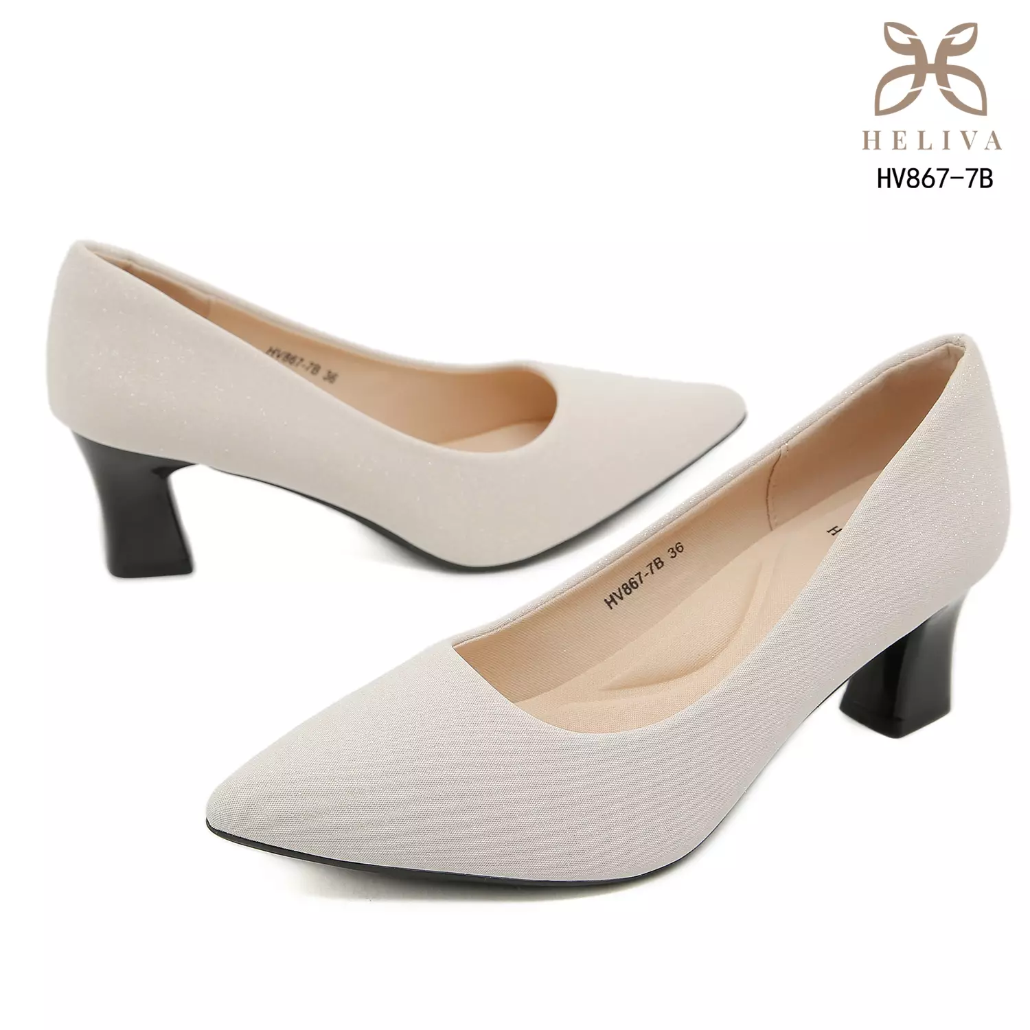 Heliva Lumina Subtle Sparkle Matte Heels 5.5cm HV867-7B