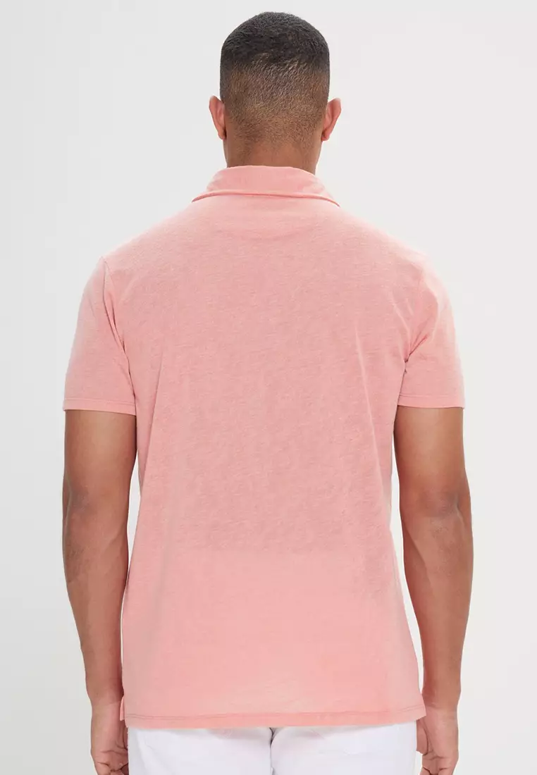 Pale pink polo neck hot sale