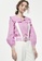 iROO pink Bertha Collar Ruffle Blouse 09226AA94B8205GS_1
