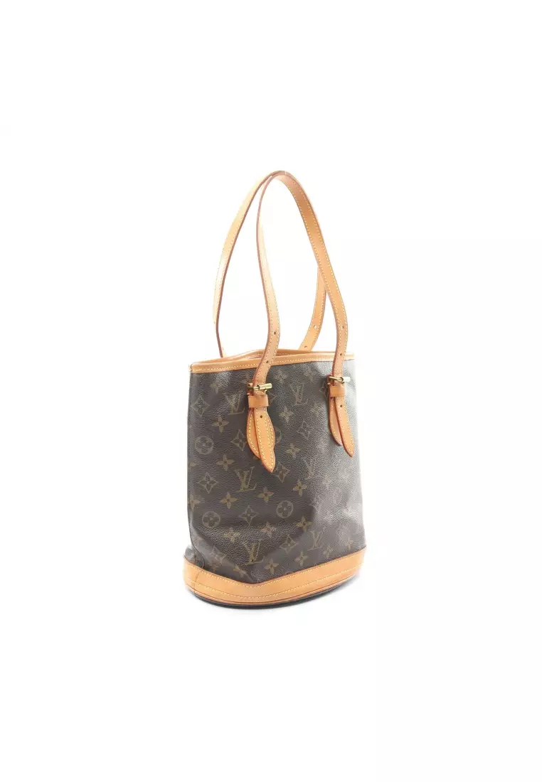 Buy Louis Vuitton Pre-loved Louis Vuitton Bucket PM monogram Handbag PVC  leather Brown 2024 Online | ZALORA Singapore