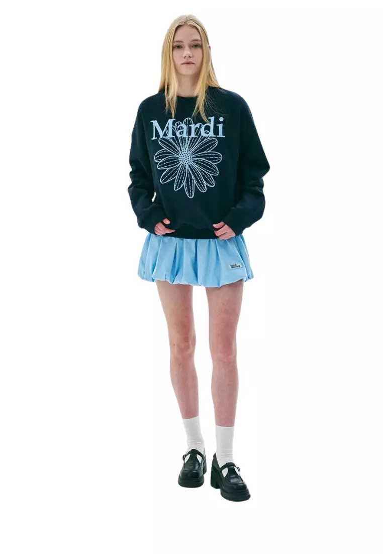 Sweatshirt Flowermardi Needlework - Navy Sky