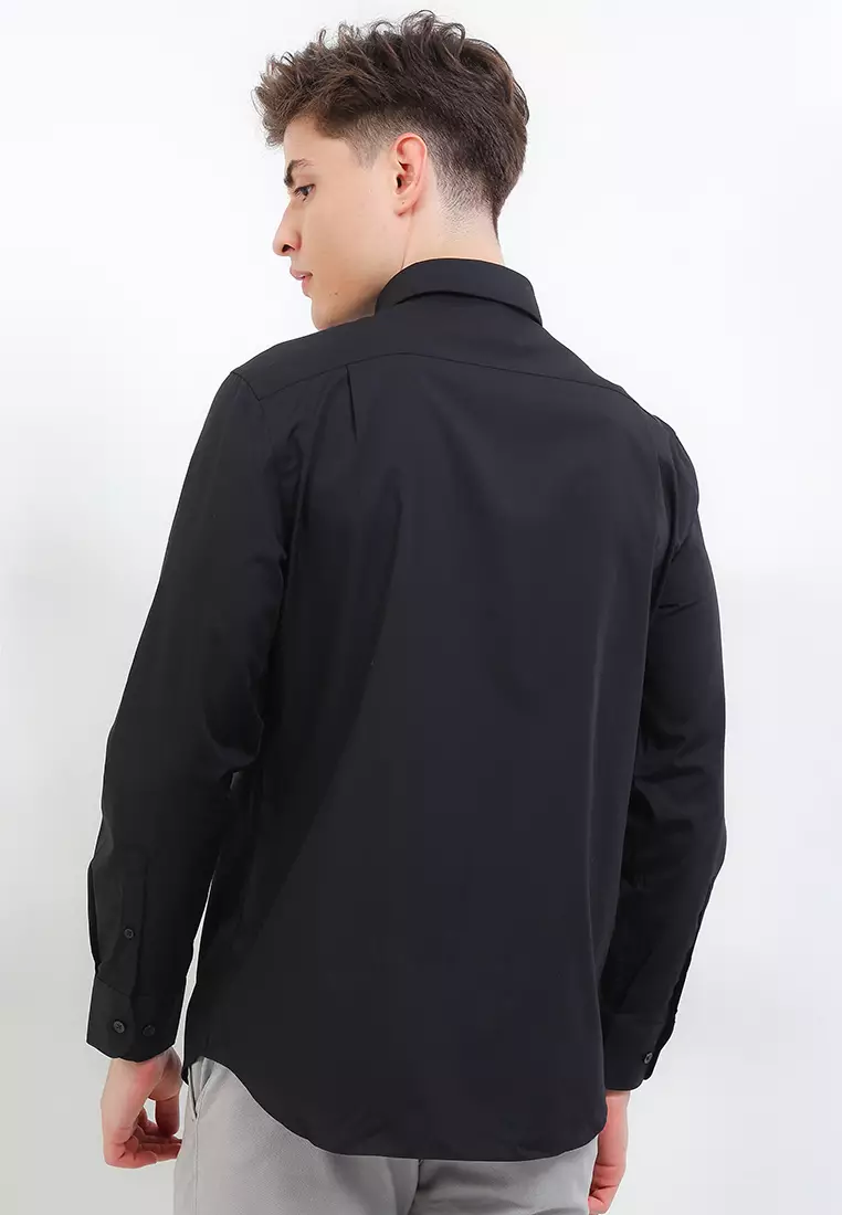 Regular Fit Cotton Blend Shirt With Pocket