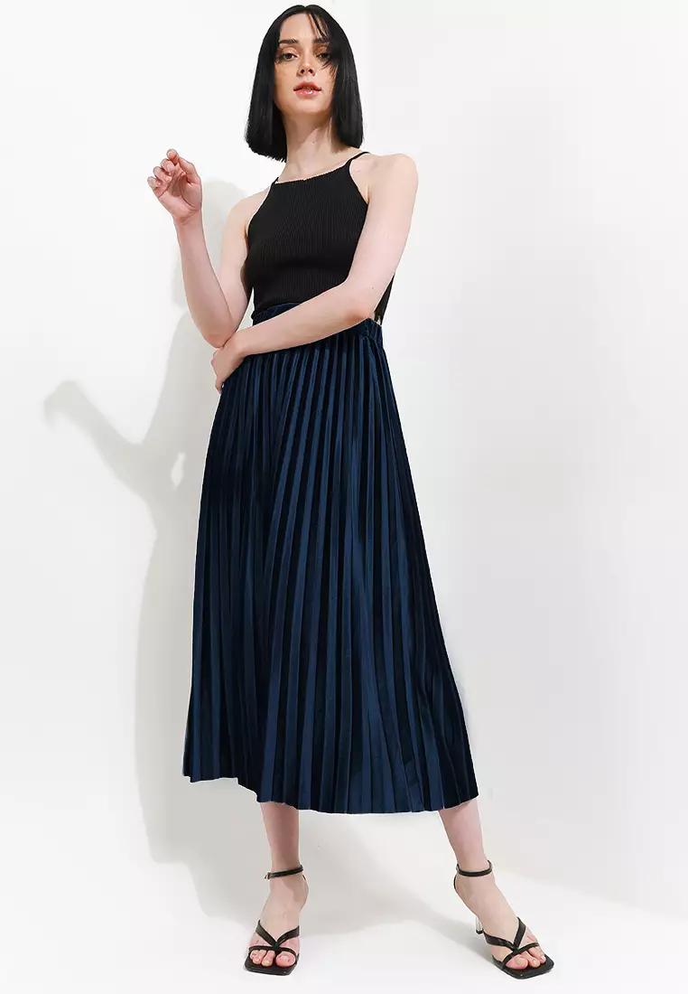 Pleated Skirt Velvet
