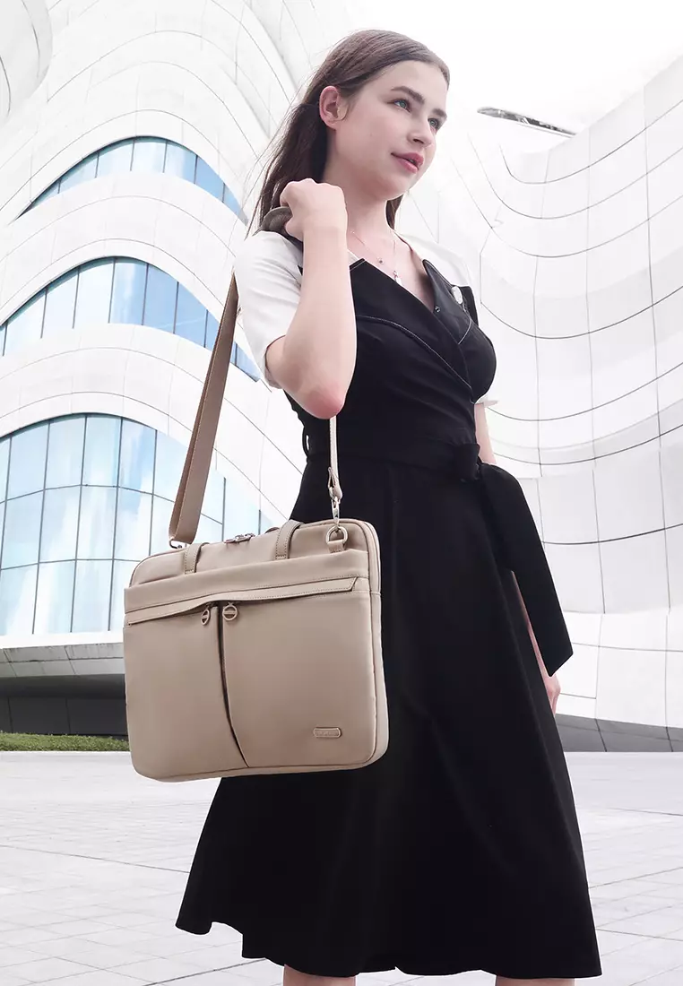 Carry All Multi-Compartment Laptop Bag Case Shoulder & Crossbody Sling Bag For Women