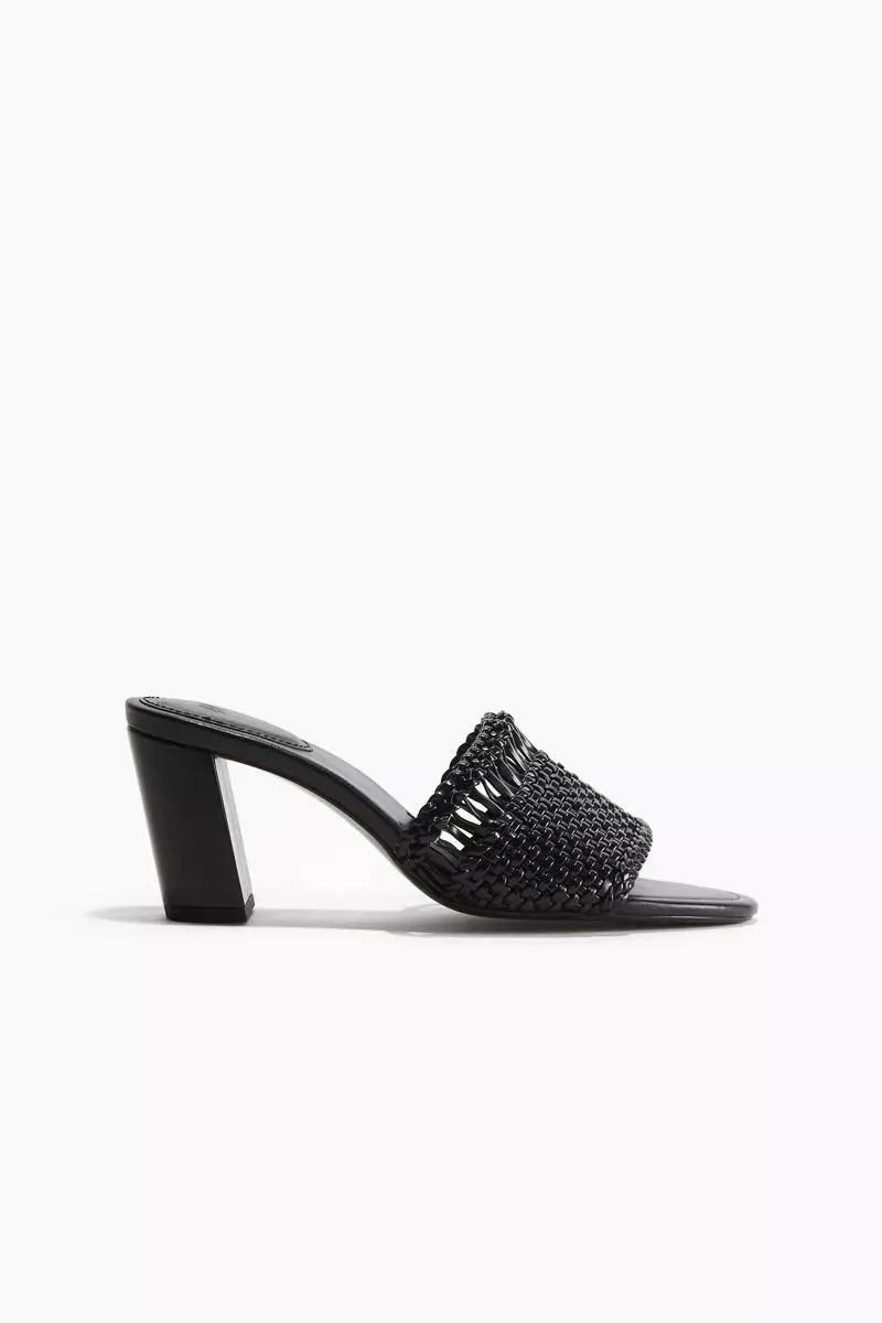 Braided heeled sandals