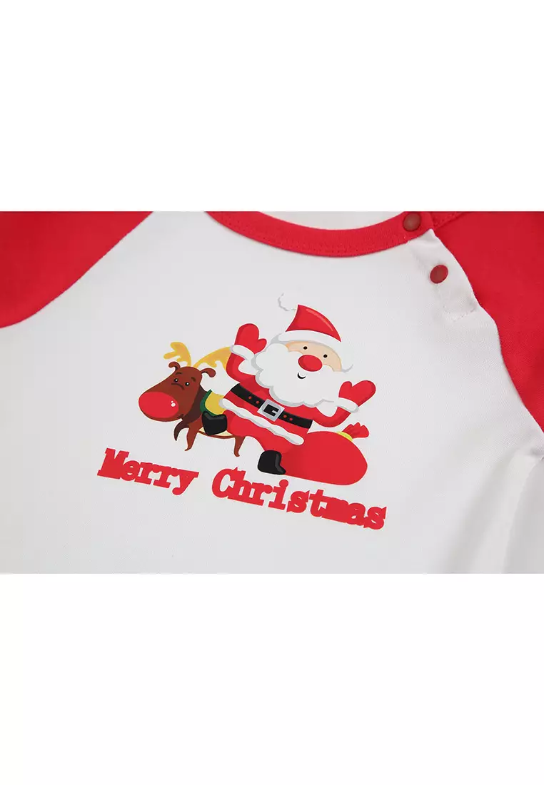 Baby Christmas Outfit Merry Christmas Santa Long Sleeve Bodysuit n Pants Two Piece Set