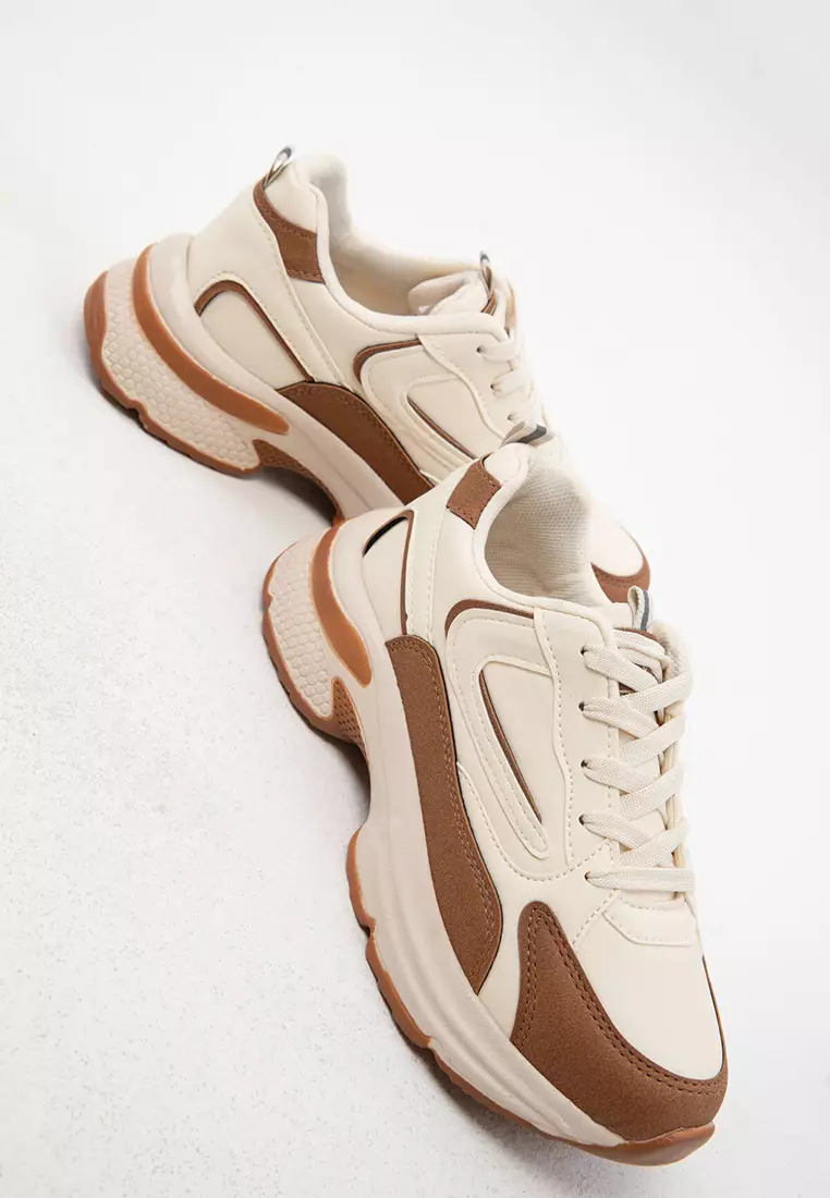 Beige-Taba-C Women's Sneakers 18802