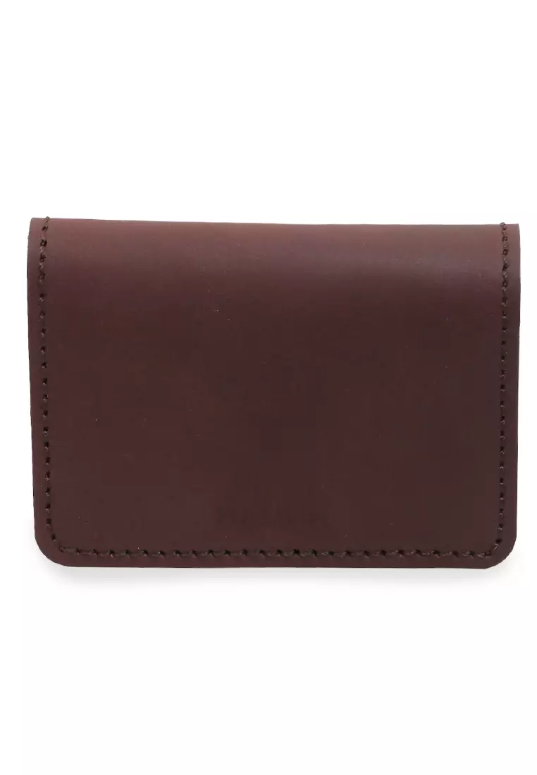 Zackly Card Holder Wallet Dompet Kartu Handmade Material Genuine Leather Kulit 027 ORIGINAL - BROWNCAN