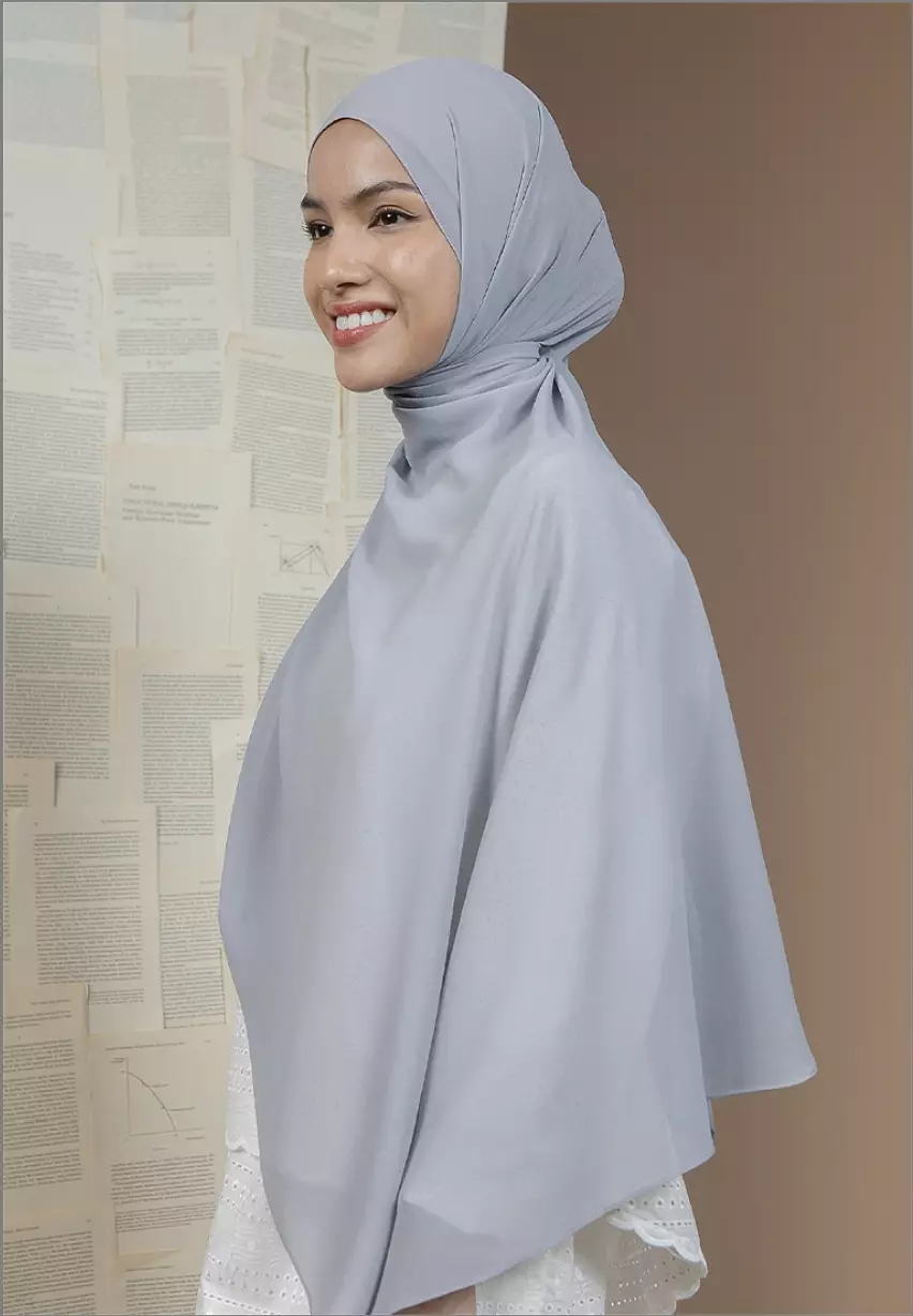 Oval Shawl Lozy x Lesti Soft Blue Grey