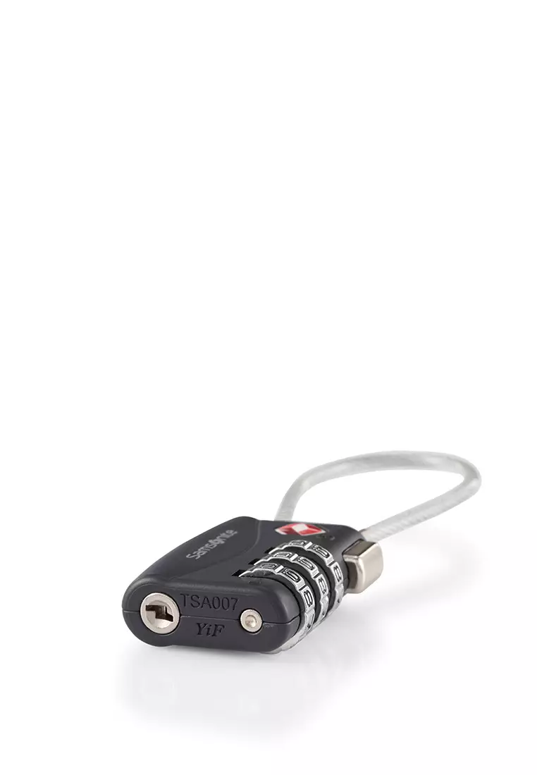 TRAVEL ESSENTIALS 3.DIAL CABLE LOCK TSA - BLACK