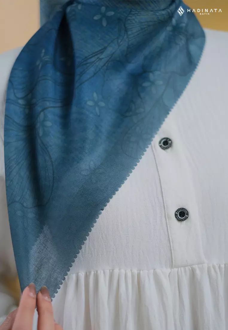 Hadinata Batik Hijab Premium Harmony Blue