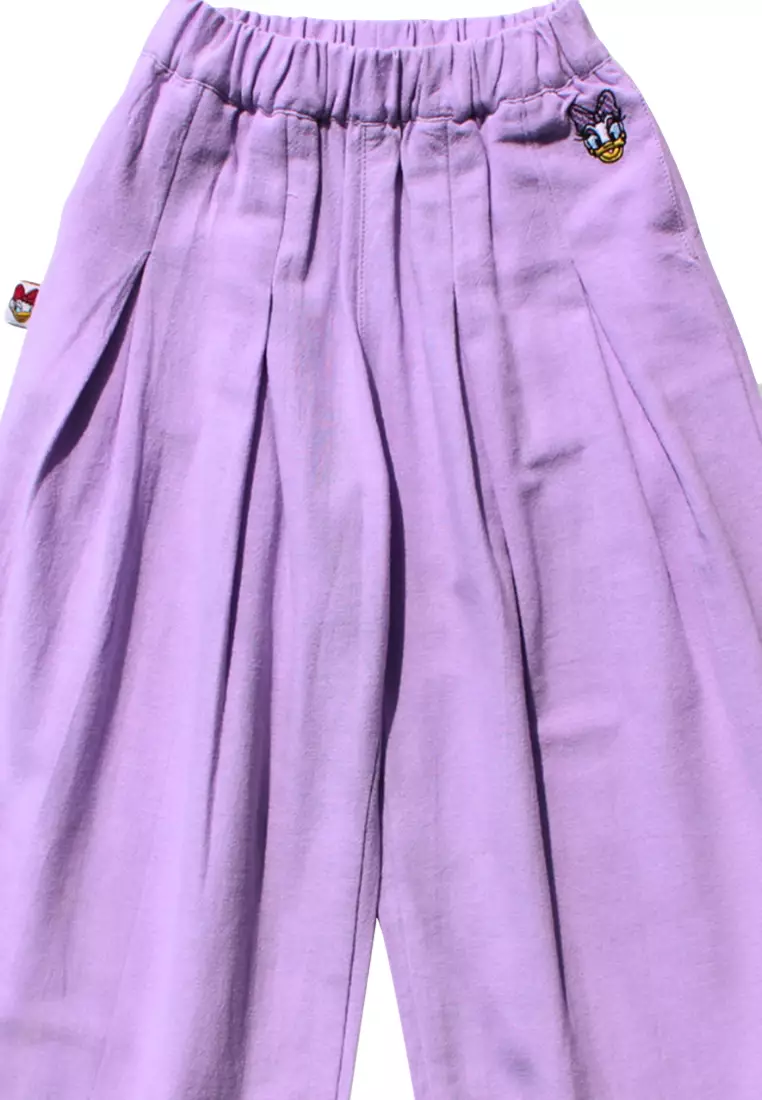Celana Kulot Anak Perempuan Ungu/ Girls Pants Maxi Denim Culottes Purple/ Daisy Duck Positivity