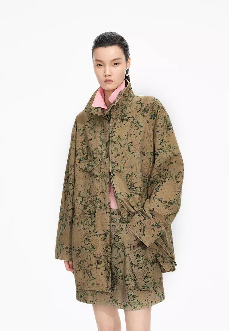 Cotton Pattern Element OVERSIZE Jacket