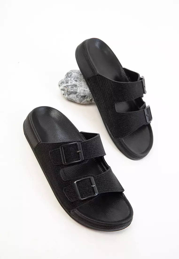 Black Women's Slippers 20784