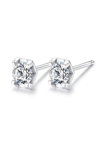 Rouse silver S925 Gorgeous Geometric Stud Earrings 5E869AC6D671C5GS_1