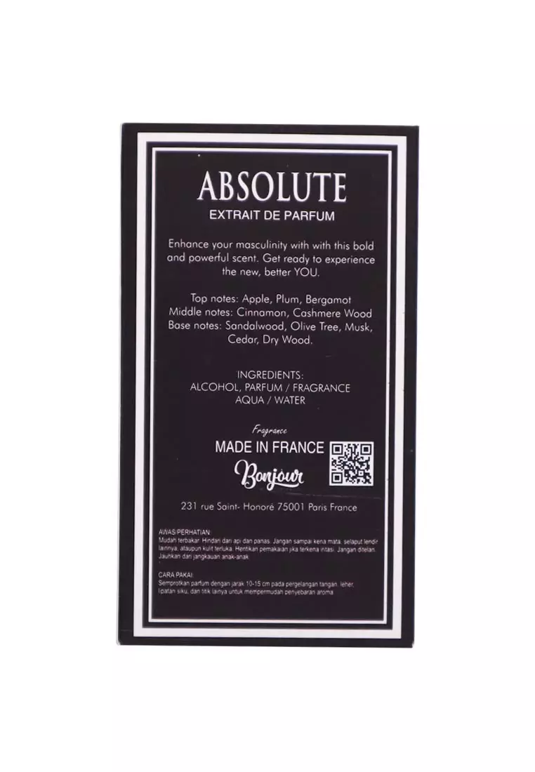 Bonjour Absolute Extrait De Parfum Man 100 ML