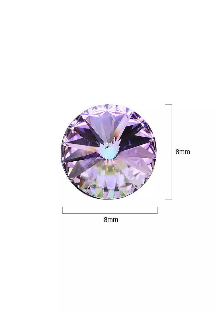 Krystal Dream Earrings Embellished with SWAROVSKI® crystals-White Gold/Vitrail Light