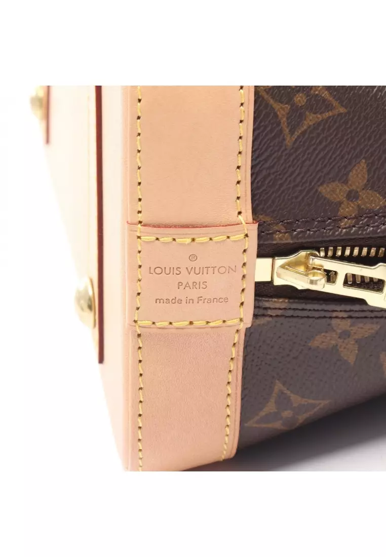 Pre-Loved Louis Vuitton Alma monogram Handbag PVC leather Brown