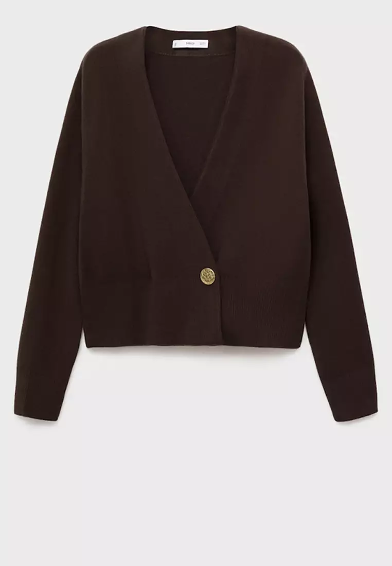 Button Crossover Cardigan