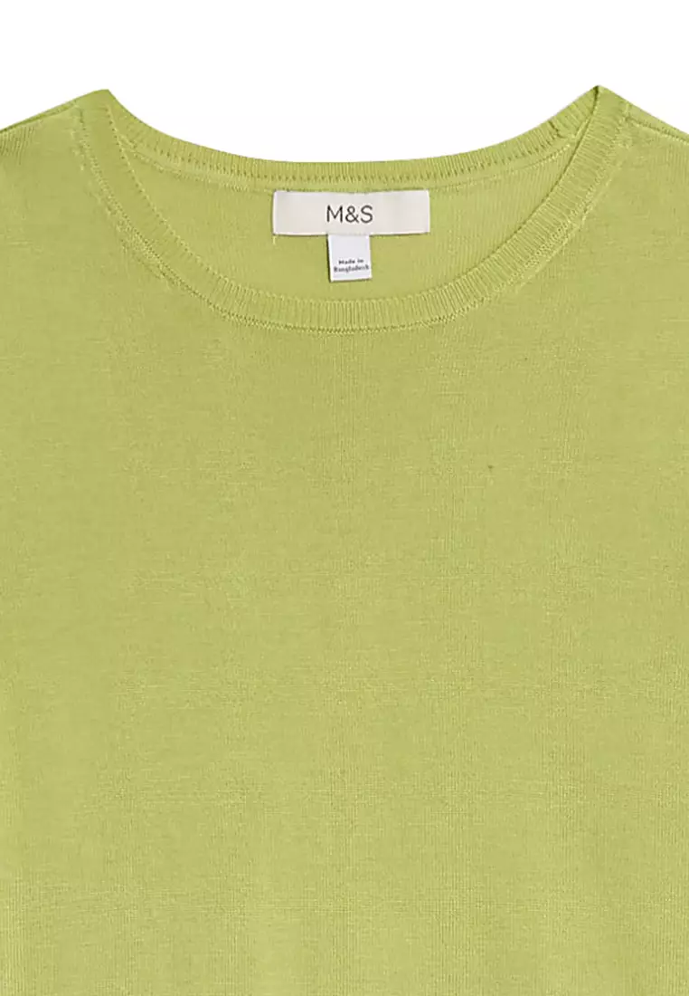 Cotton Modal Sheer Knit Tee