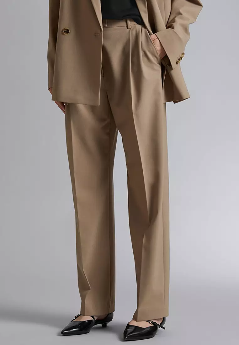Buy & Other Stories Relaxed Tailored Trousers in Beige 2024 Online