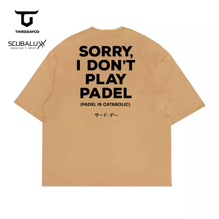 THIRDDAY Kaos Oversize Gym Unisex Scubalux "dont padel" khaki MTY10