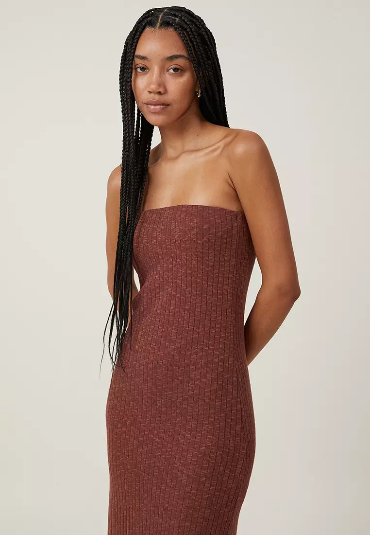 cotton on tube dress Emma Cotton Eyelet Tube Midi Dress