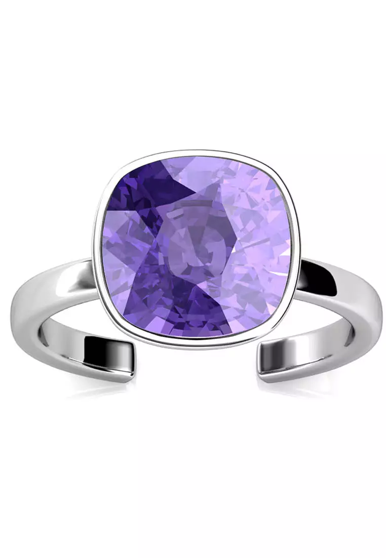Amethyst Ring Purple WG - Cincin Crystal by Her Jewellery