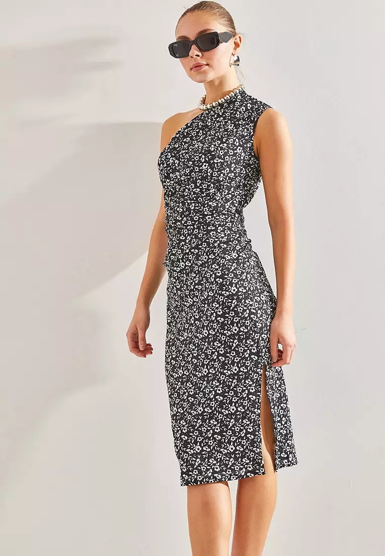 Decollete Patterned Dress
