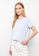 LC WAIKIKI blue Crew Neck Printed Short Sleeve Cotton Women's T-Shirt 1A29FAA18FE862GS_1