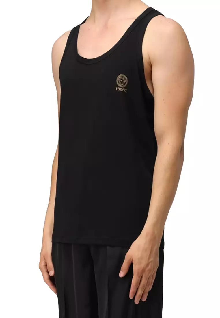 Jual VERSACE Men's Vest In Black AUU010121A10011 Original 2025