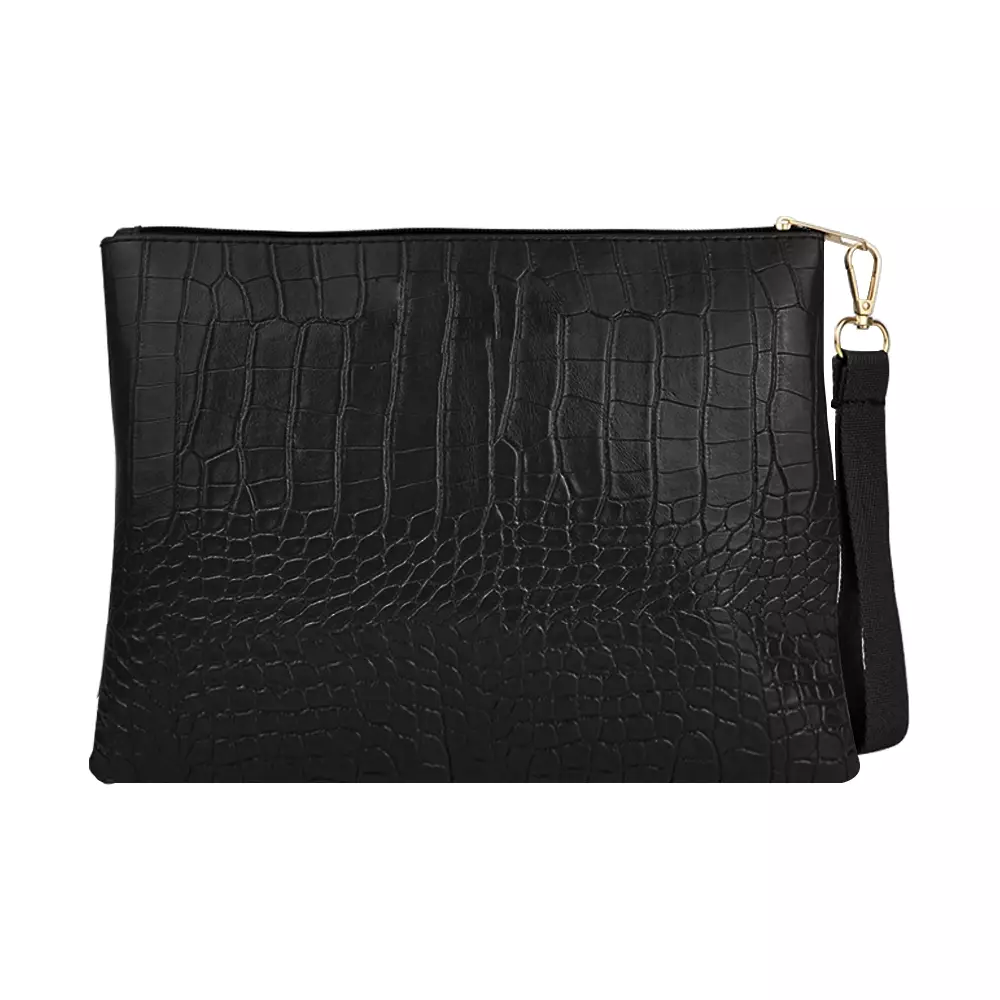 MAYONETTE Tinny Croco Pouch Dompet Wanita Terbaru 2021 Import Korea Tas Croco Wanita - Black