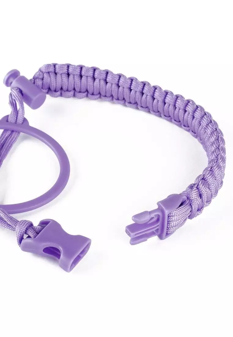 Crossing Paracord Bottle Carrier Strap with Carabiner - Purple