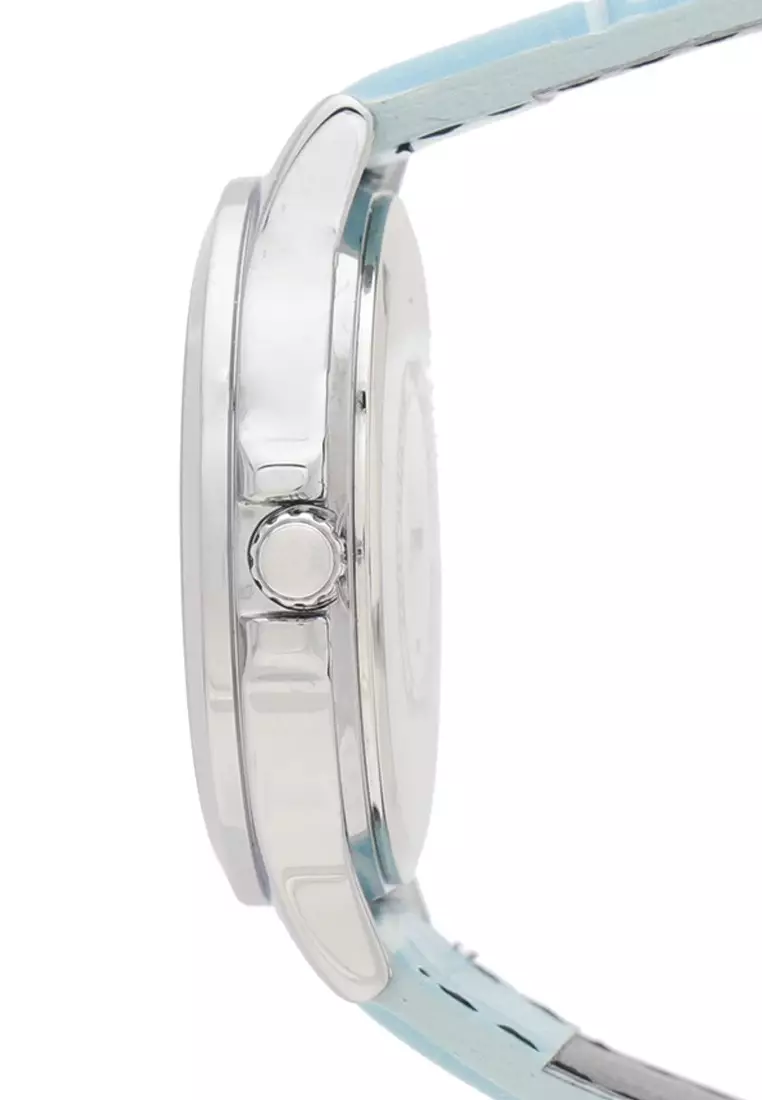 Casio Jam Tangan Wanita - Blue Silver - Leather Strap - LTP-V300L-2AUDF