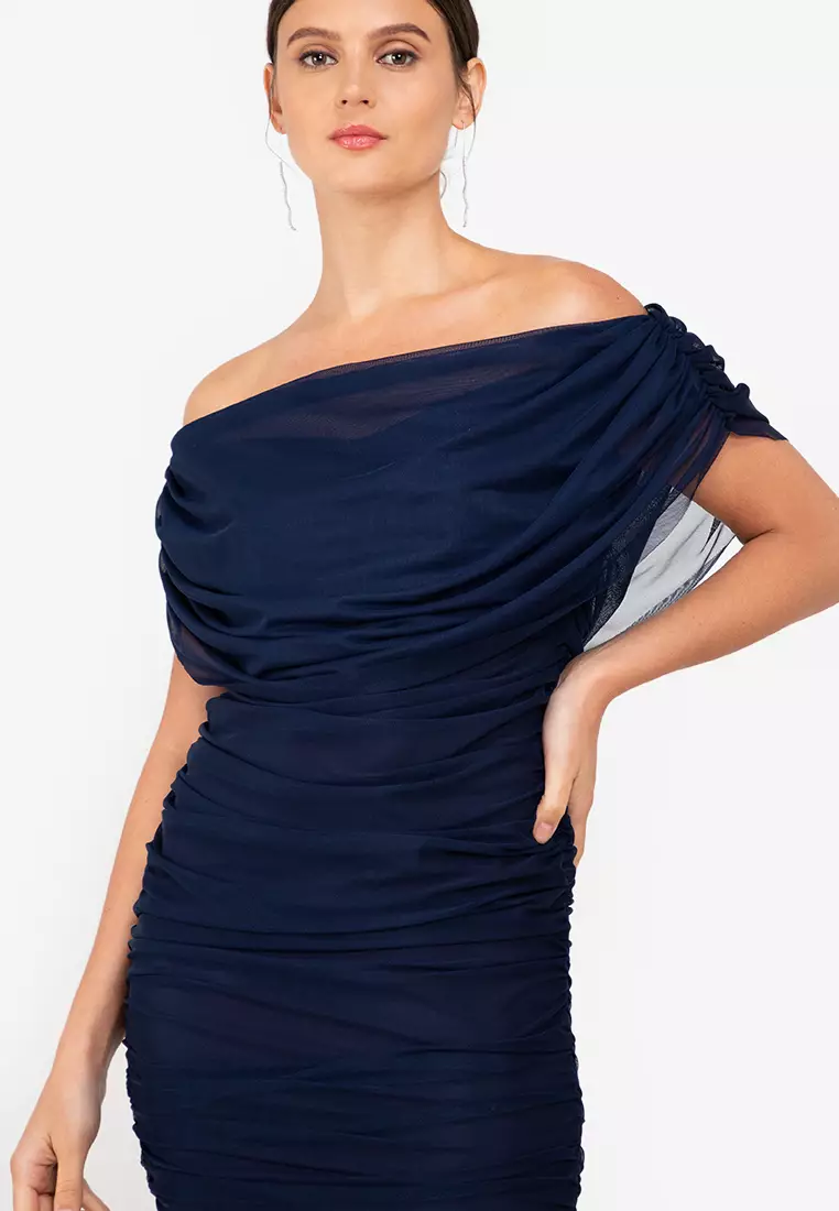 Buy MALT Luella Off Shoulder Draped Serpentina Gown 2023 Online ...