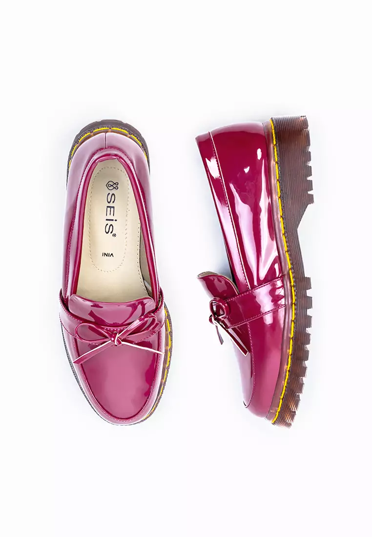 Seis Vini Sepatu Docmart Wanita Series-MAROON
