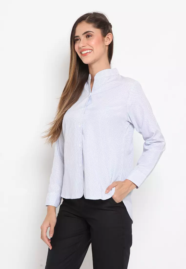 Ava Light Blue Blouse