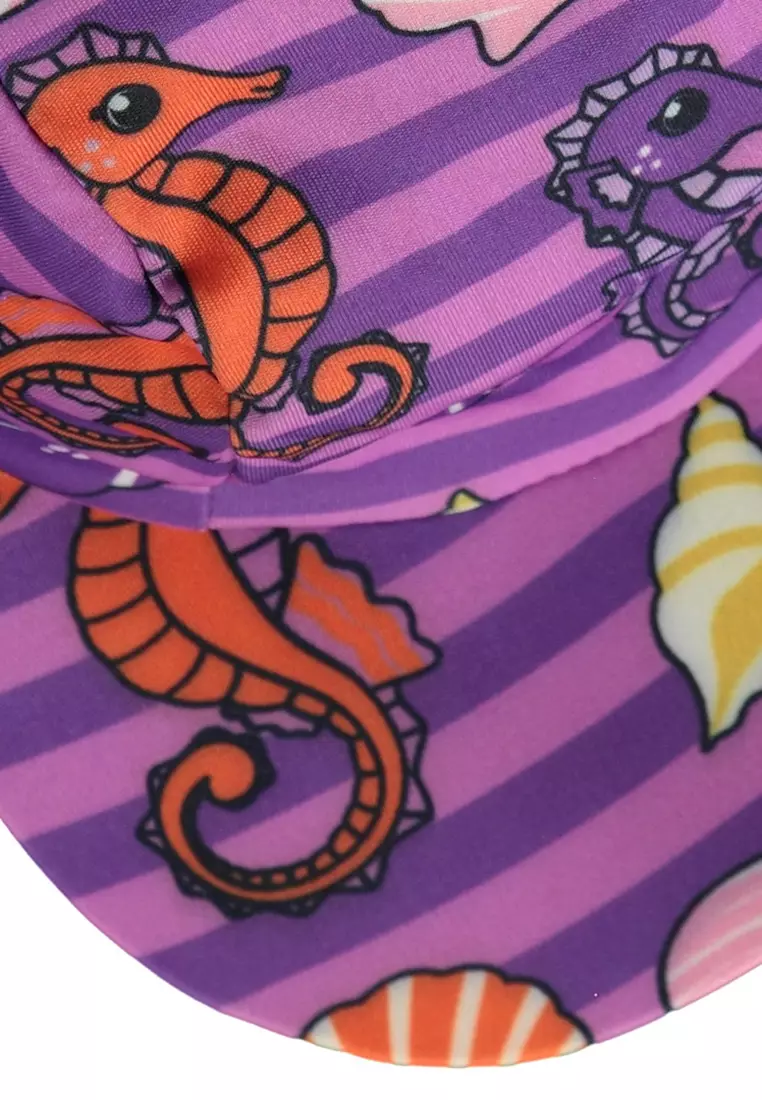 UV50 sun hat with seahorses