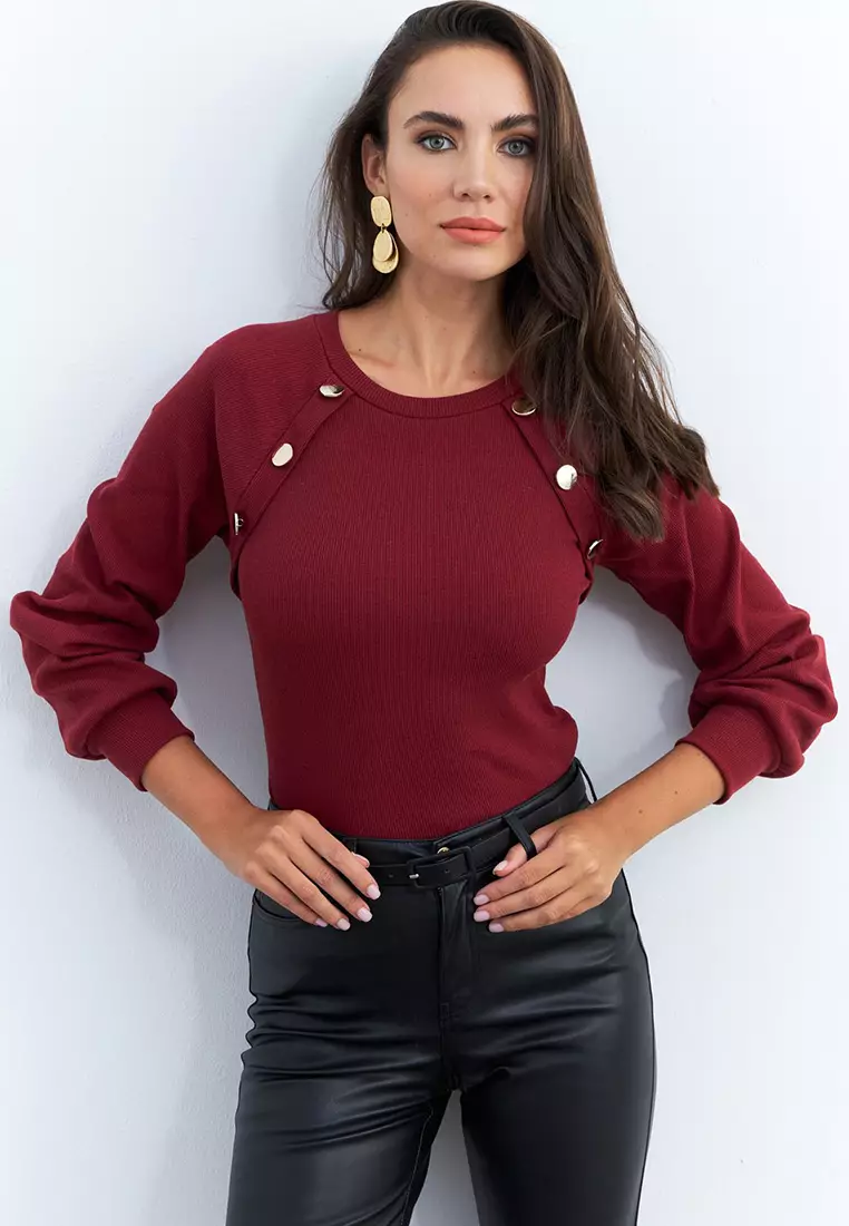 Jual Cool & Sexy Button Accessory Top Original 2025 | ZALORA Indonesia