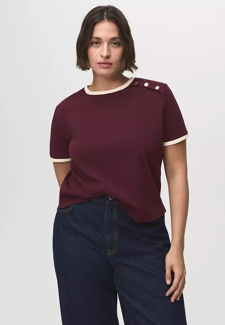 Buttoned Cotton T-Shirt