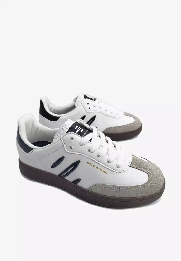 Dr Cardin The Origin: Heritage Collection Kids Laced-Up Sneaker K-RJ-100 | Denim/Faux Suede/Leather