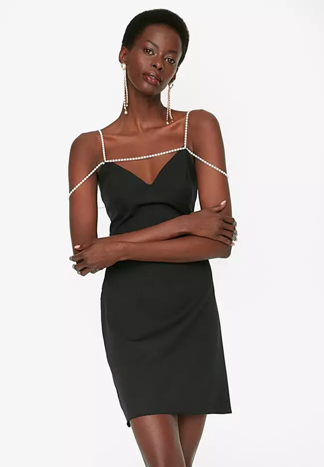 Trendyol Embellished Strap Dress 2024, Buy Trendyol Online
