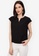 ZALORA WORK black Notch Neck Cap Sleeve Top 5BEC0AA33D2B73GS_1