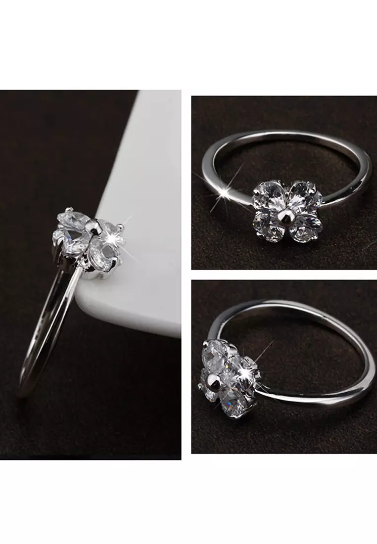 Dazzle Ring Embellished with Swarovski crystals - US 8