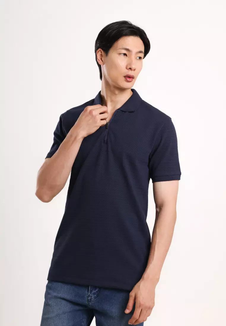 Used 1968 - Rush Kaos Kerah Polo Knit Pria Lengan Pendek