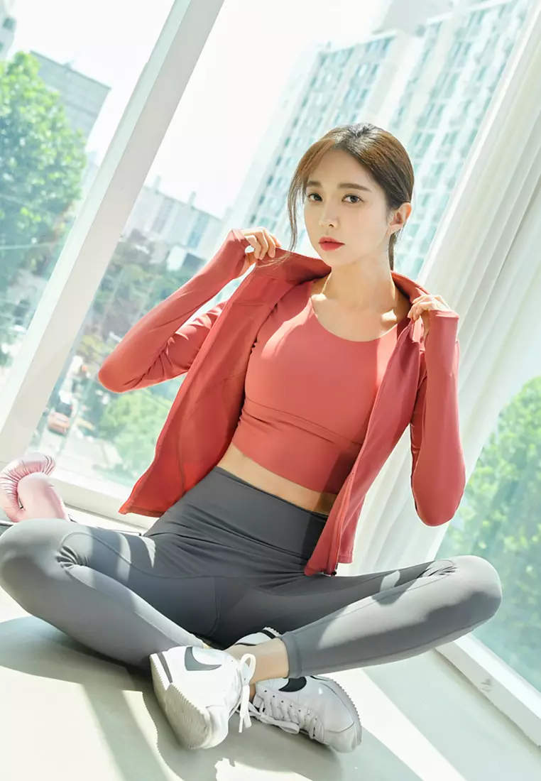 (3PCS) Quick Dry Running Fitness Yoga Dance Set (Tops+Bra+Bottoms)